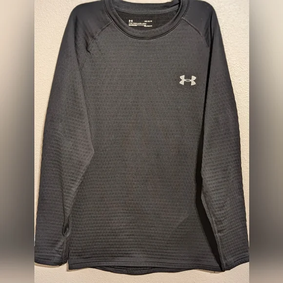 Under Armour UA Base 2.0 ColdGear Fitted Crew Shirt Men's Large Black - Picture 1 of 7